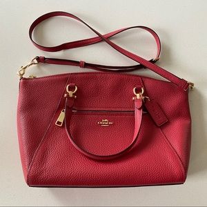 Coach Prairie Satchel NWT Red Pebbled Leather